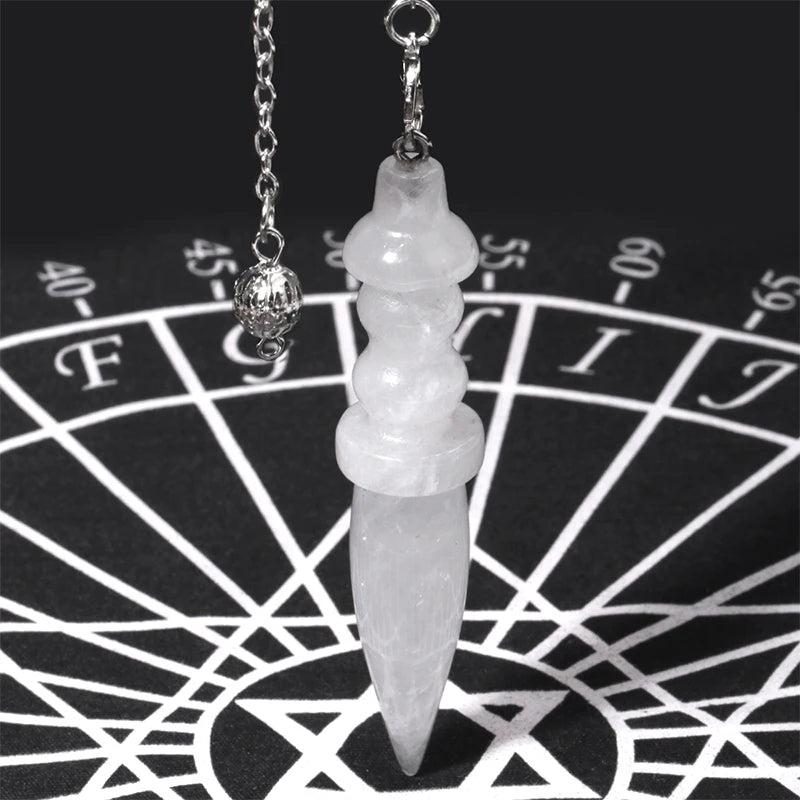 Clear Quartz Crystal Pendulum for Divination Dowsing