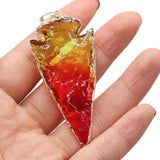 Triangle Natural Quartz Stone Pendant for DIY Necklace