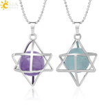 CSJA Hexagram Energy Pendant Necklace Religion Symbol Reiki Merkaba