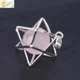 CSJA Hexagram Energy Pendant Necklace Religion Symbol Reiki Merkaba