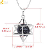 CSJA Hexagram Energy Pendant Necklace Religion Symbol Reiki Merkaba
