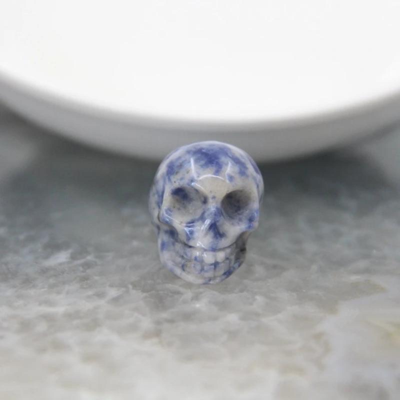 Skeleton Quartz Crystal Ornament Carving Crafts Skull Head