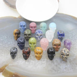 Skeleton Quartz Crystal Ornament Carving Crafts Skull Head