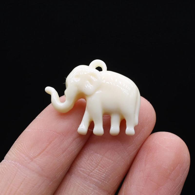 10pcs Elephant Animals Coral Pendant DIY Jewelry Necklace Bracelet Accessories