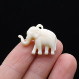 10pcs Elephant Animals Coral Pendant DIY Jewelry Necklace Bracelet Accessories