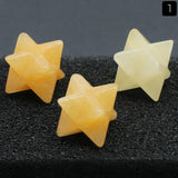 Natural Agate Stone Mercaba Large Moon Hexagote Six-pointed Star
