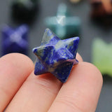 Natural Agate Stone Mercaba Large Moon Hexagote Six-pointed Star
