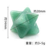 Natural Agate Stone Mercaba Large Moon Hexagote Six-pointed Star