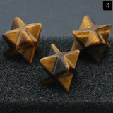 Natural Agate Stone Mercaba Large Moon Hexagote Six-pointed Star