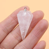 Hexahedron Amethyst Crystal Pendant for Jewelry Making