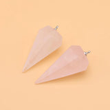 Hexahedron Amethyst Crystal Pendant for Jewelry Making