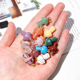 Crystal Mushroom Pendant Necklace Vintage Natural Stone Chain Necklaces