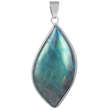 Labradorite Stone Pendant with Chain Healing Gemstone Necklace