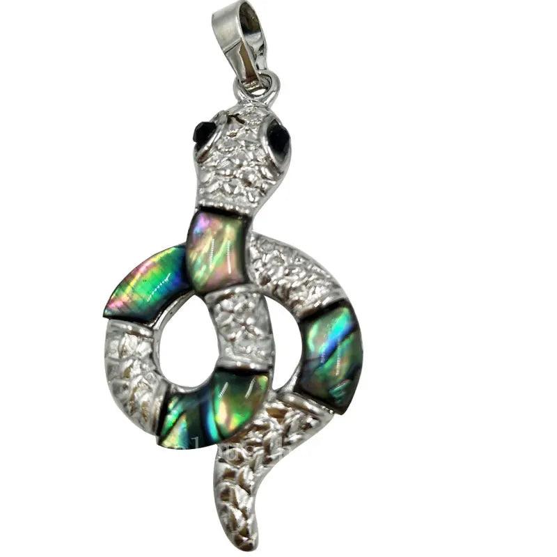 Abalone Shell Snake Pendant Bead Jewelry NZ MC6182