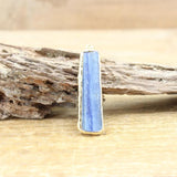 Kyanite Slice Pendant Necklace, Quartz Stone Stick Charm, Boho Jewelry
