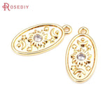 18K Brass Zircon Rabbit Charms Pendants Jewelry Making Accessories