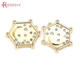 18K Brass Zircon Rabbit Charms Pendants Jewelry Making Accessories