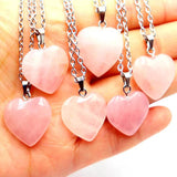 Natural Stone Amethyst Droplet Pendant Necklace