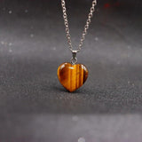 Natural Stone Amethyst Droplet Pendant Necklace