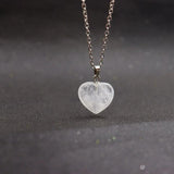 Natural Stone Amethyst Droplet Pendant Necklace
