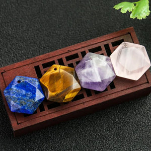 Hexagonal Star of David Crystal Pendant Metatron Cube