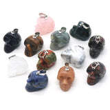 Skull Head Natural Stone Pendant for Jewelry Making