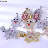 Hiphop Rock Pendants Natural Stone Charms for Necklaces