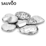 2Pcs Stainless Steel Shell Shape Locket Pendant For Necklace