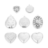 2Pcs Stainless Steel Shell Shape Locket Pendant For Necklace