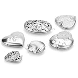 2Pcs Stainless Steel Shell Shape Locket Pendant For Necklace