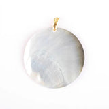 Mother of Pearl Shell Bead Pendant Golden Yellow 1 PCS