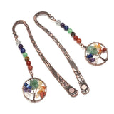 7 Chakra Quartz Crystal Beads Tree Of Life Stone Bookmark