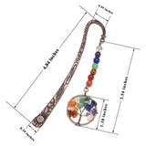 7 Chakra Quartz Crystal Beads Tree Of Life Stone Bookmark