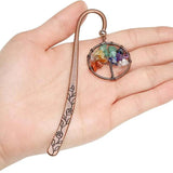 7 Chakra Quartz Crystal Beads Tree Of Life Stone Bookmark