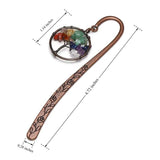 7 Chakra Quartz Crystal Beads Tree Of Life Stone Bookmark