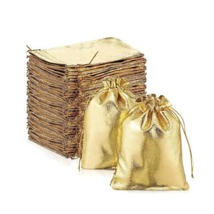 50pcs Jewelry Gift Drawstring Bags for Christmas Party