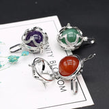 Women Necklace Pendant Four-Leaf Cage Pendant for DIY Jewelry Making