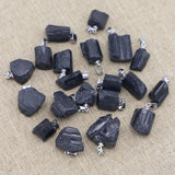 Tourmaline Pendants Charms for Necklace Jewelry Making Bulk 20pcs