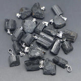 Tourmaline Pendants Charms for Necklace Jewelry Making Bulk 20pcs
