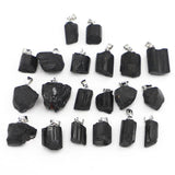 Tourmaline Pendants Charms for Necklace Jewelry Making Bulk 20pcs
