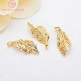 10PCS 24K Brass Maple Tree Leaves Charms Pendants DIY Jewelry Accessories