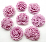 Chinese Organic Cinnabar Natural Quartz Crystal Carve Pink Flower Charm Pendant
