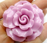 Chinese Organic Cinnabar Natural Quartz Crystal Carve Pink Flower Charm Pendant