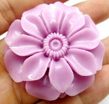 Chinese Organic Cinnabar Natural Quartz Crystal Carve Pink Flower Charm Pendant