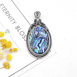 Natural Stone Pendants Tibetan Silver for Jewelry Making