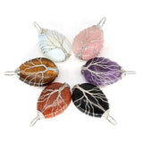 Tree Of Life Water Drop Pendant Necklace Amethyst Reiki Healing Energy
