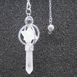 Pink Crystal Merkaba Dowsing Pendulum Quartz Reiki Healing Pendant