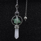 Pink Crystal Merkaba Dowsing Pendulum Quartz Reiki Healing Pendant