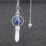 Pink Crystal Merkaba Dowsing Pendulum Quartz Reiki Healing Pendant