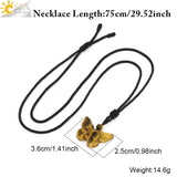 CSJA Butterfly Pendant Ghost Face Healing Quartz Necklace Halloween Jewelry